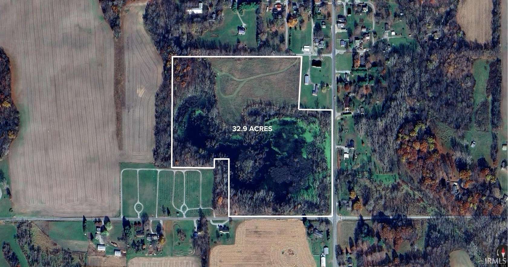 32.9 Acres of Recreational Land & Farm for Auction in Wolcottville, Indiana