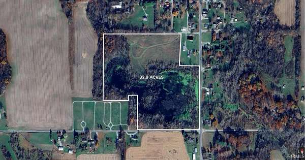 32.9 Acres of Recreational Land & Farm for Auction in Wolcottville, Indiana