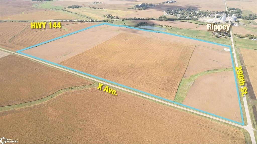 120 Acres of Agricultural Land for Auction in Rippey, Iowa