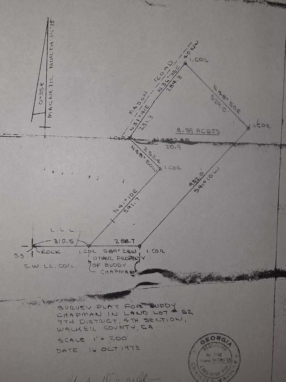 8.59 Acres of Residential Land for Sale in LaFayette, Georgia