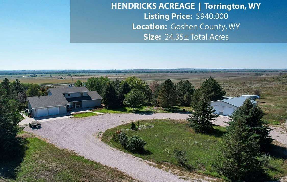 24.4 Acres of Agricultural Land with Home for Sale in Torrington, Wyoming