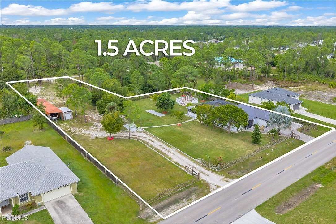 1.5 Acres of Land with Home for Sale in Lehigh Acres, Florida