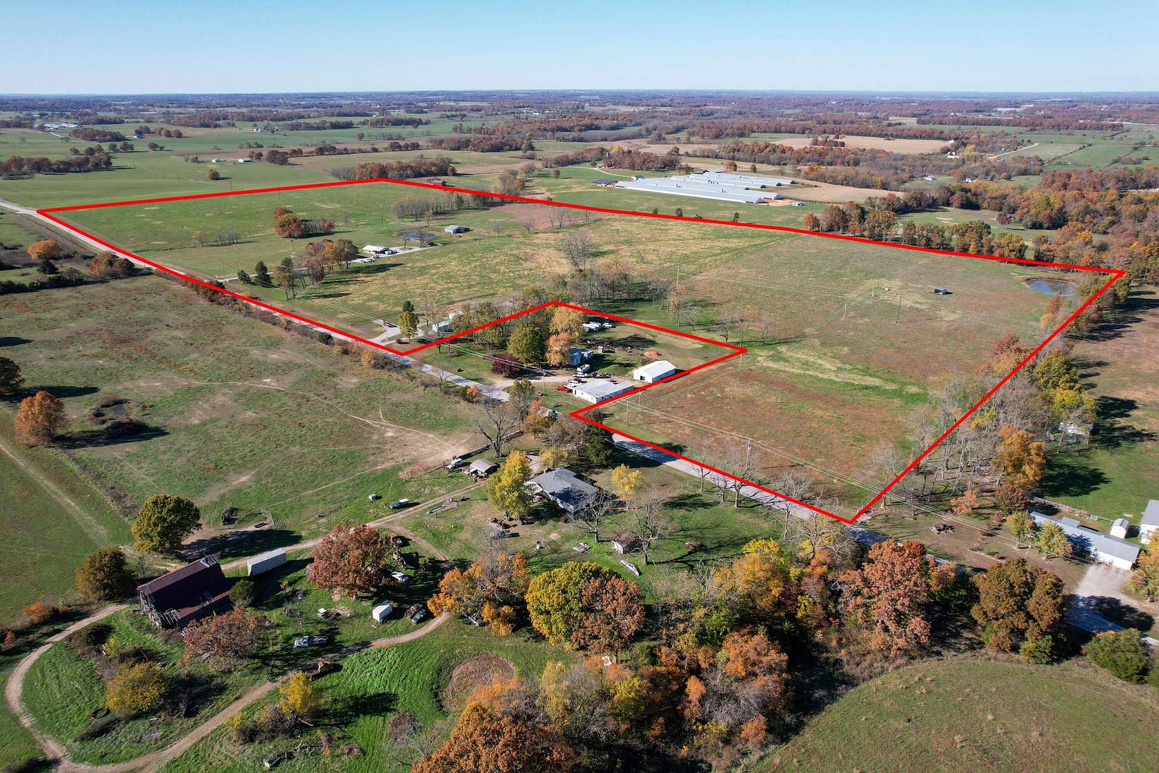 77 Acres of Agricultural Land with Home for Sale in Verona, Missouri