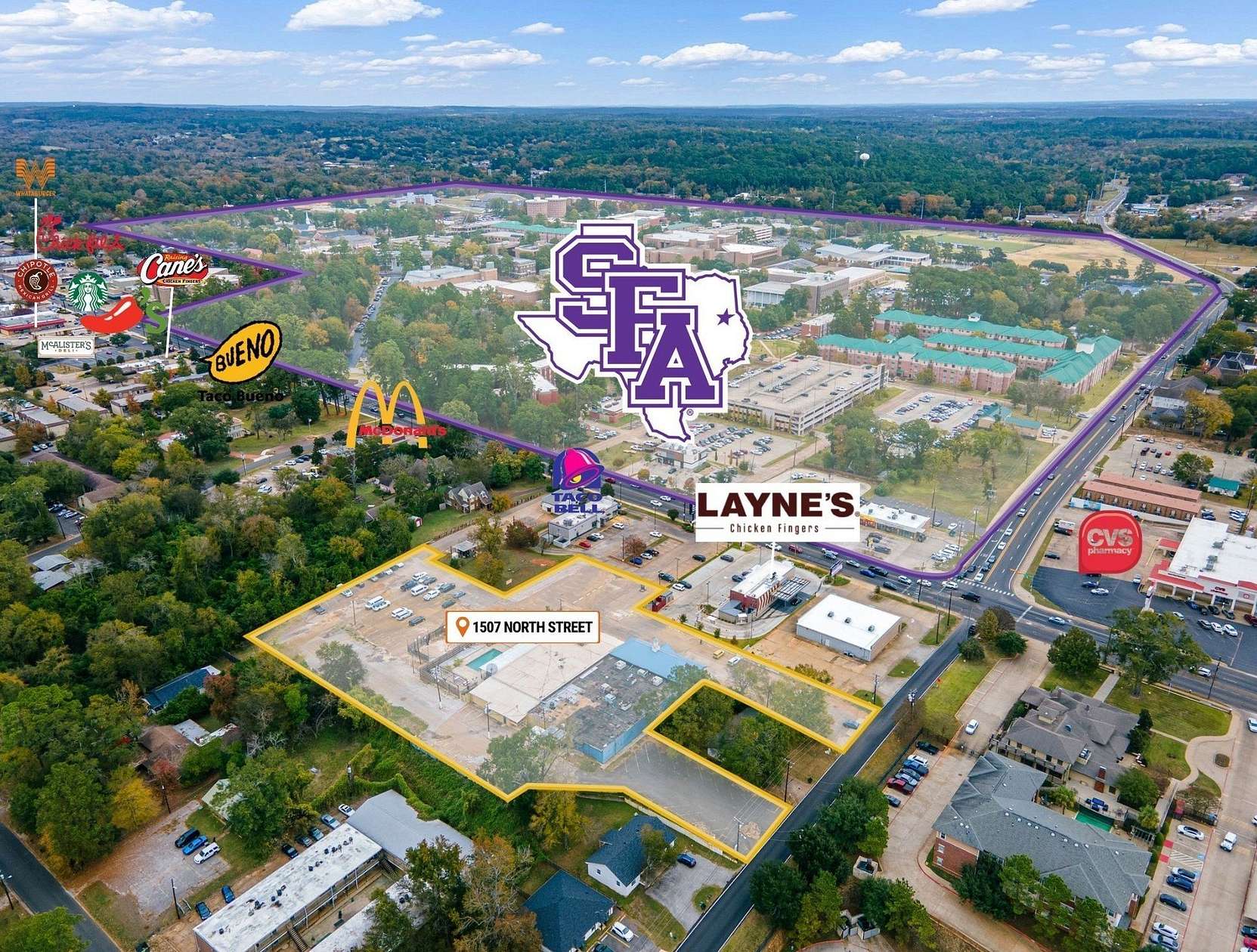 3.1 Acres of Commercial Land for Sale in Nacogdoches, Texas