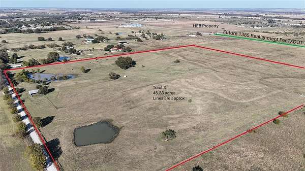 45.3 Acres of Mixed-Use Land for Sale in Pilot Point, Texas