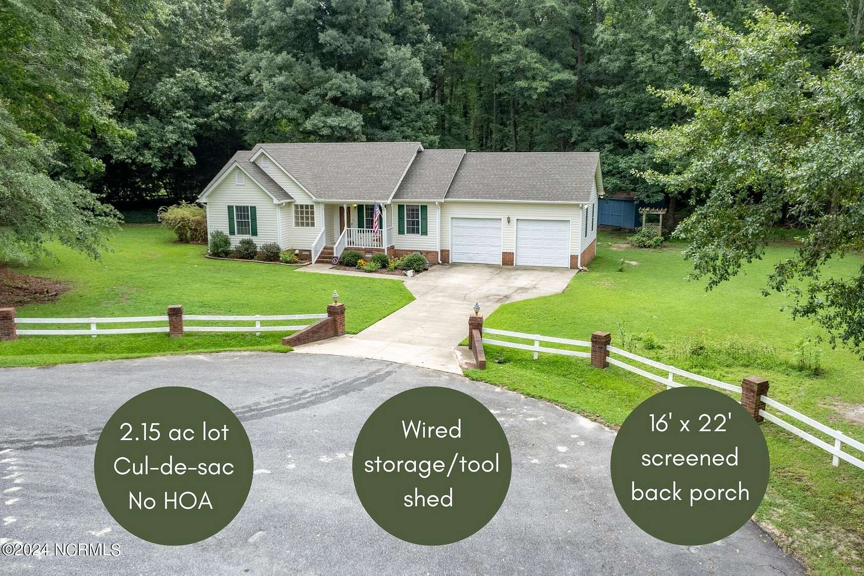 2.15 Acres of Residential Land with Home for Sale in Goldsboro, North Carolina