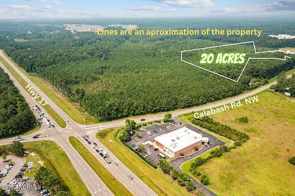 20.4 Acres of Commercial Land for Sale in Calabash, North Carolina