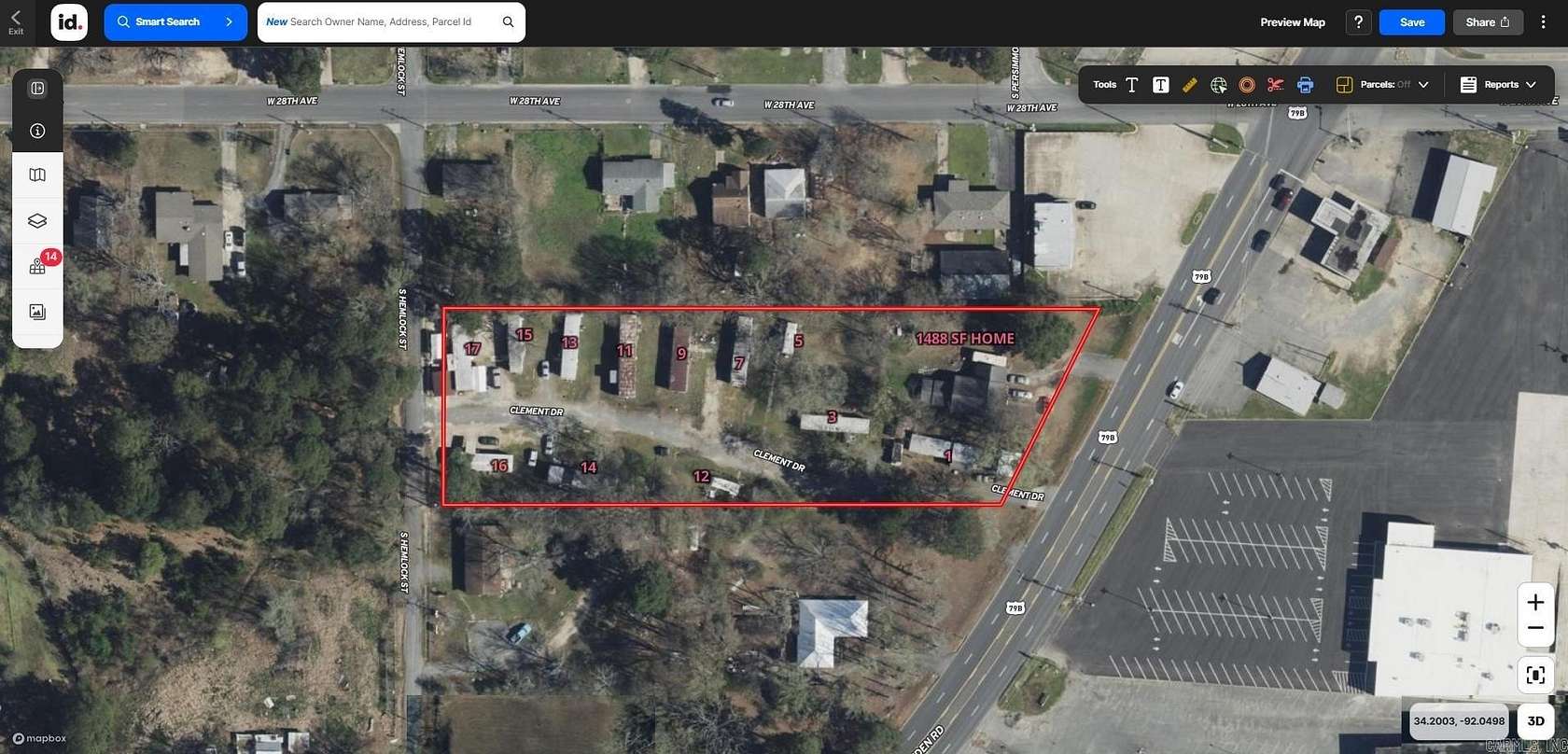 2.17 Acres of Improved Mixed-Use Land for Auction in Pine Bluff, Arkansas