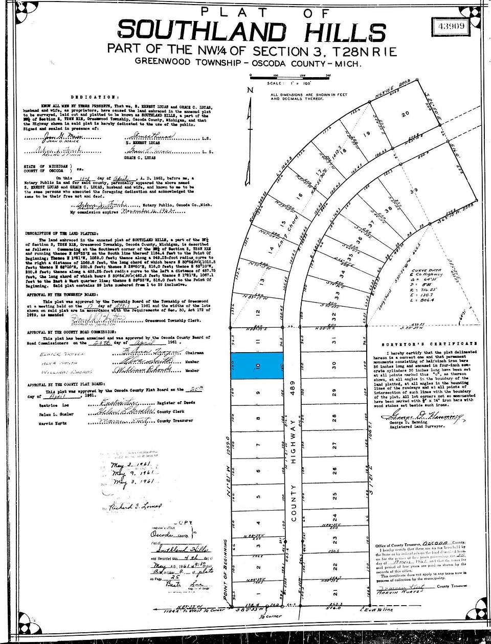 0.41 Acres of Land for Sale in Lewiston, Michigan