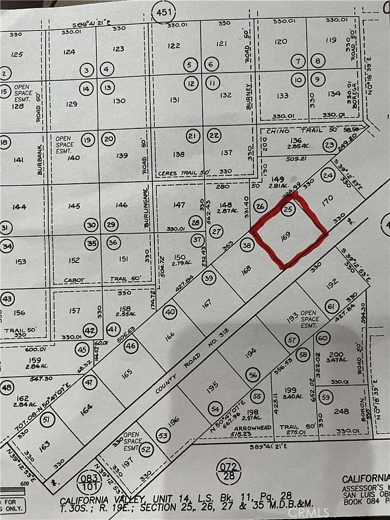 2.5 Acres of Land for Sale in Santa Margarita, California