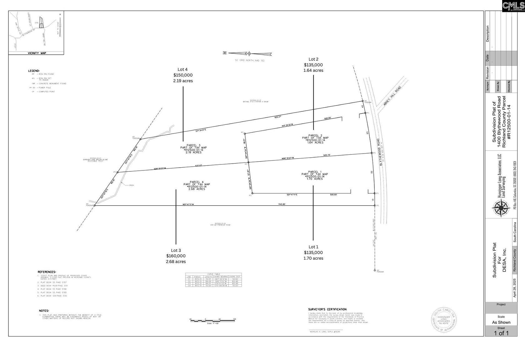 2.19 Acres of Residential Land for Sale in Blythewood, South Carolina