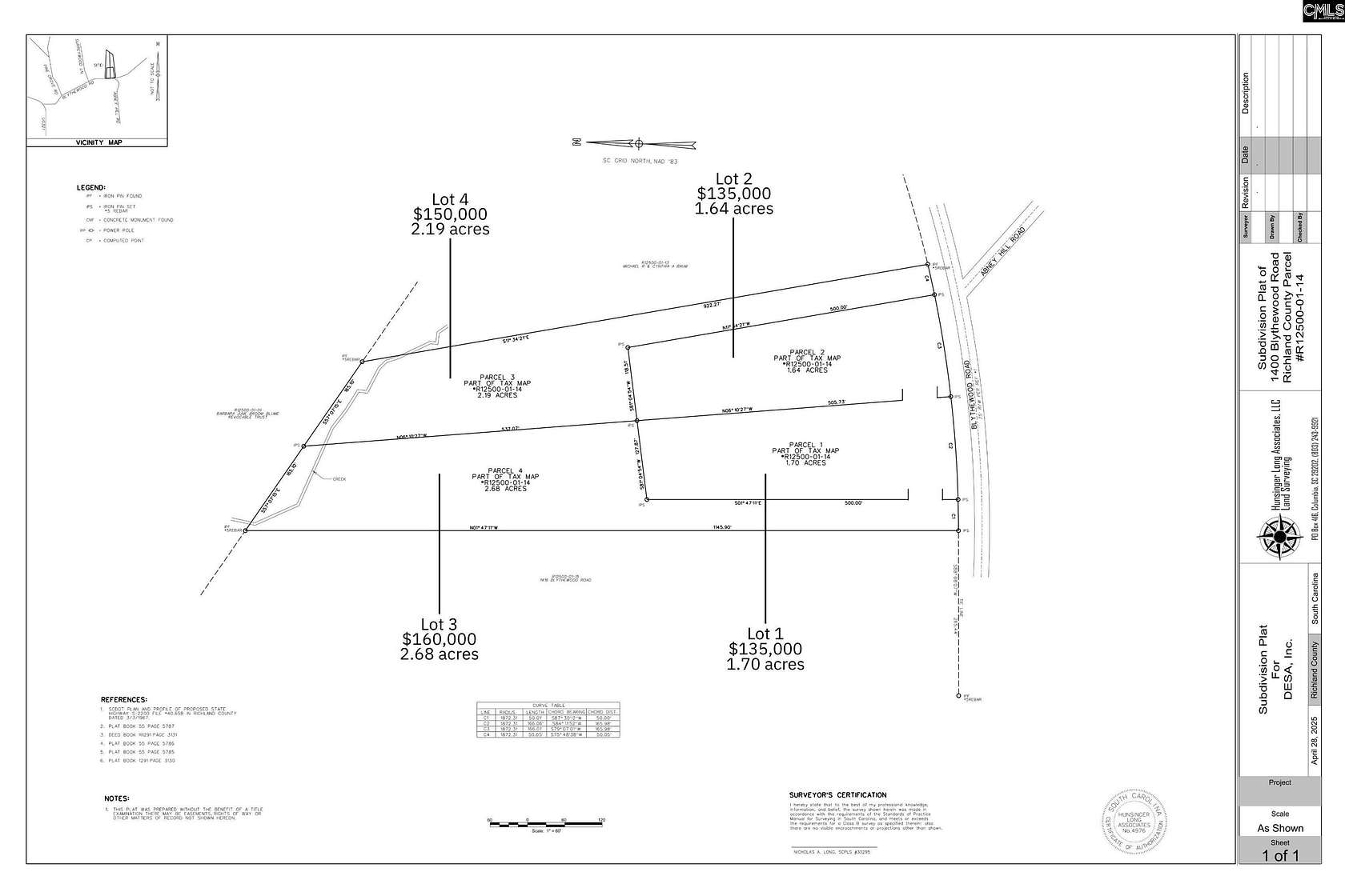 2.68 Acres of Residential Land for Sale in Blythewood, South Carolina