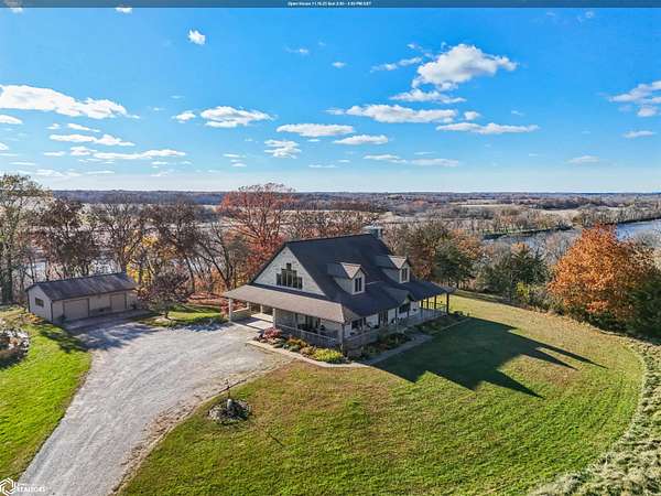 21.8 Acres of Agricultural Land with Home for Sale in Bonaparte, Iowa