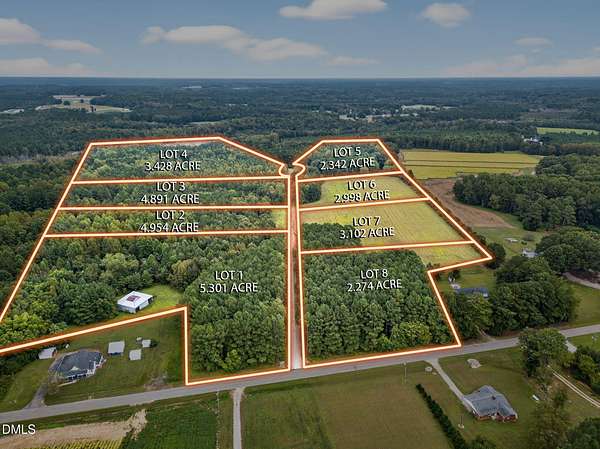 5.3 Acres of Residential Land for Sale in Spring Hope, North Carolina