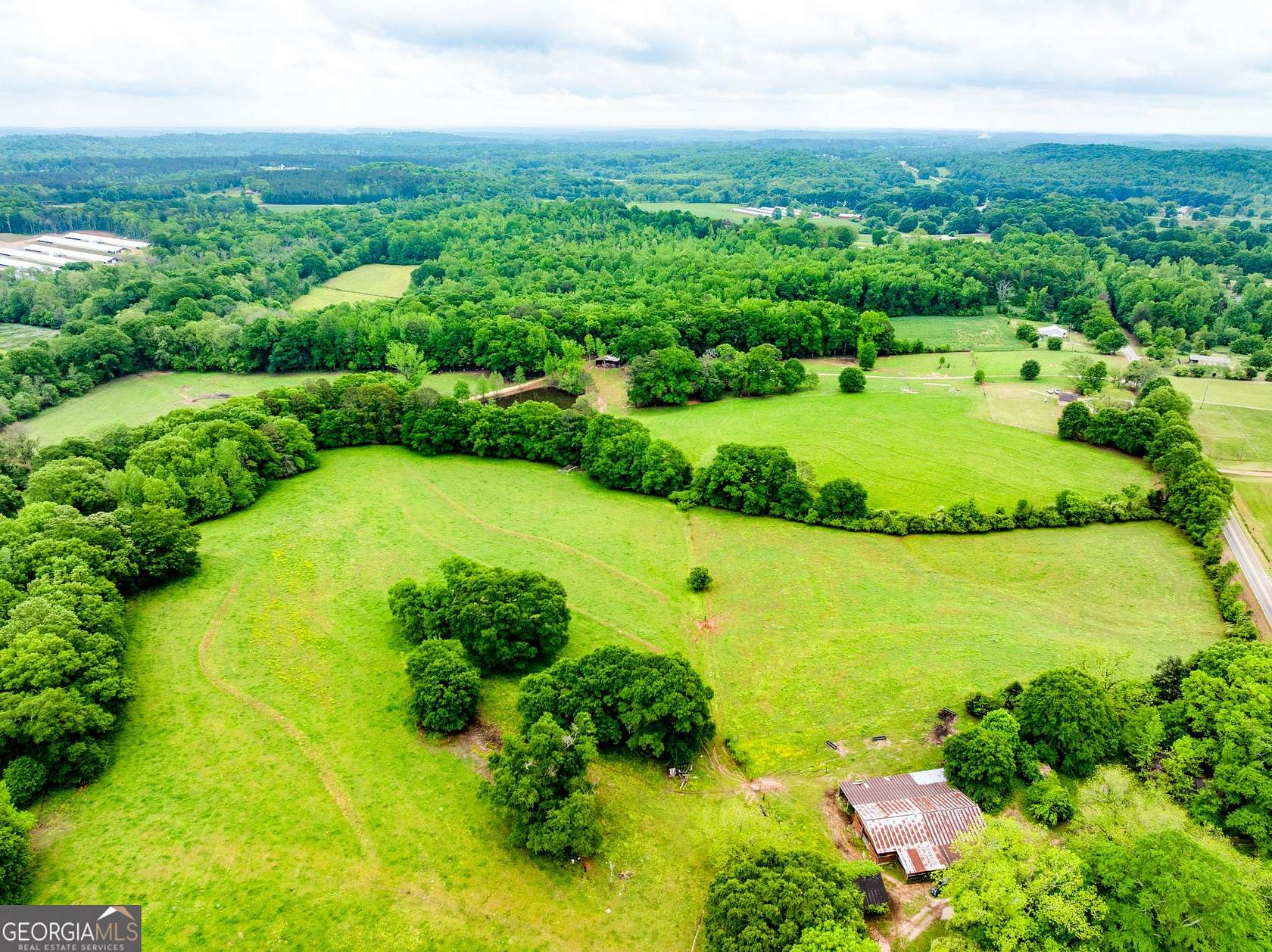 27.4 Acres of Agricultural Land with Home for Sale in Toccoa, Georgia