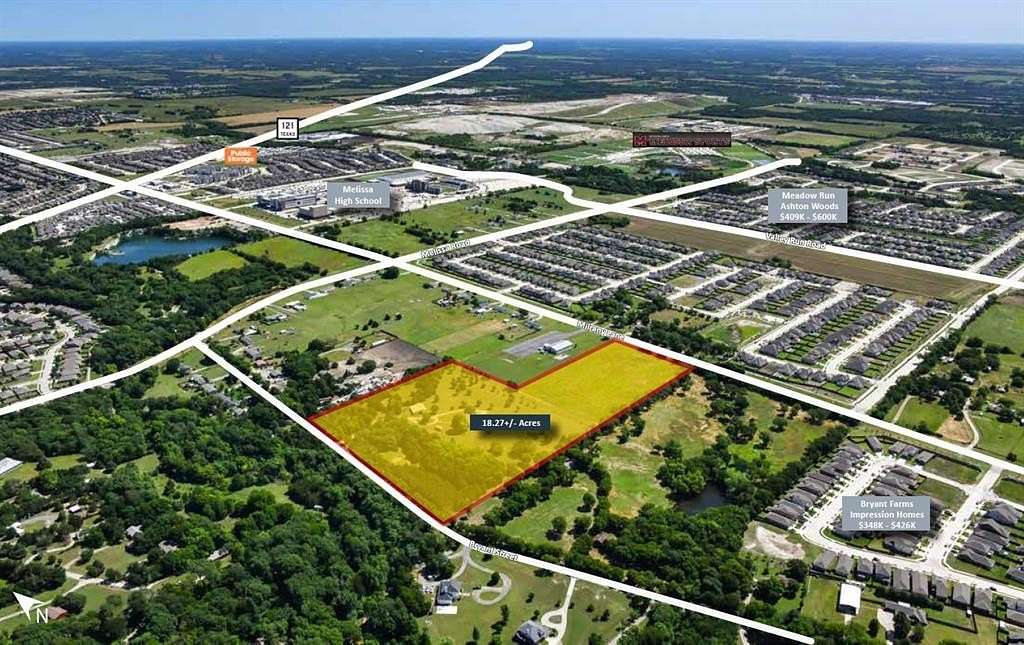 18.3 Acres of Land for Sale in Melissa, Texas