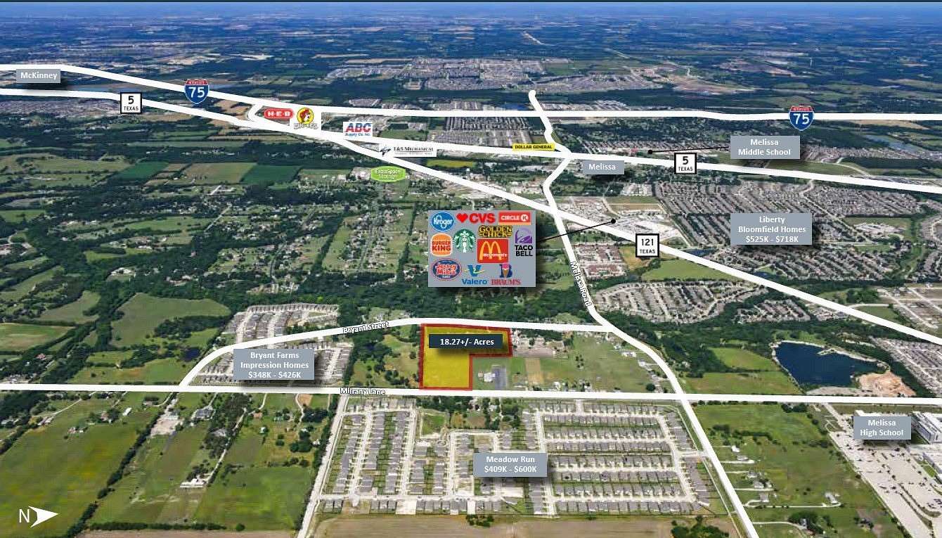 18.3 Acres of Land for Sale in Melissa, Texas
