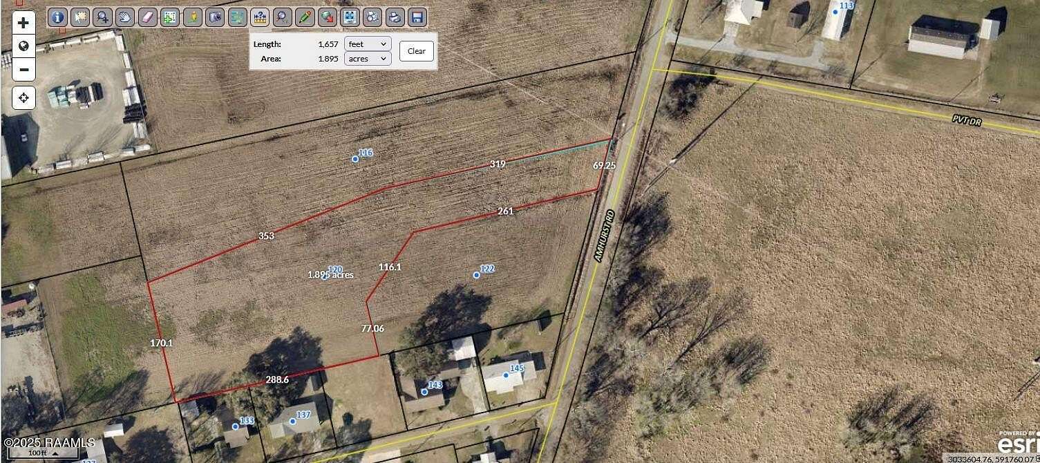 1.88 Acres of Commercial Land for Sale in Maurice, Louisiana