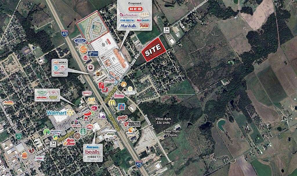 8 Acres of Mixed-Use Land for Sale in Ennis, Texas