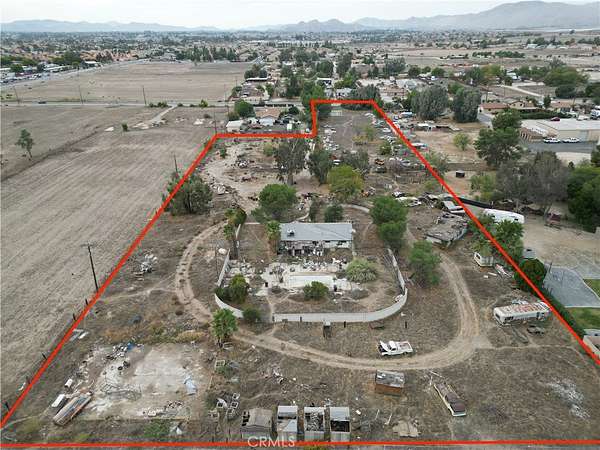 4.64 Acres of Residential Land with Home for Sale in San Jacinto, California