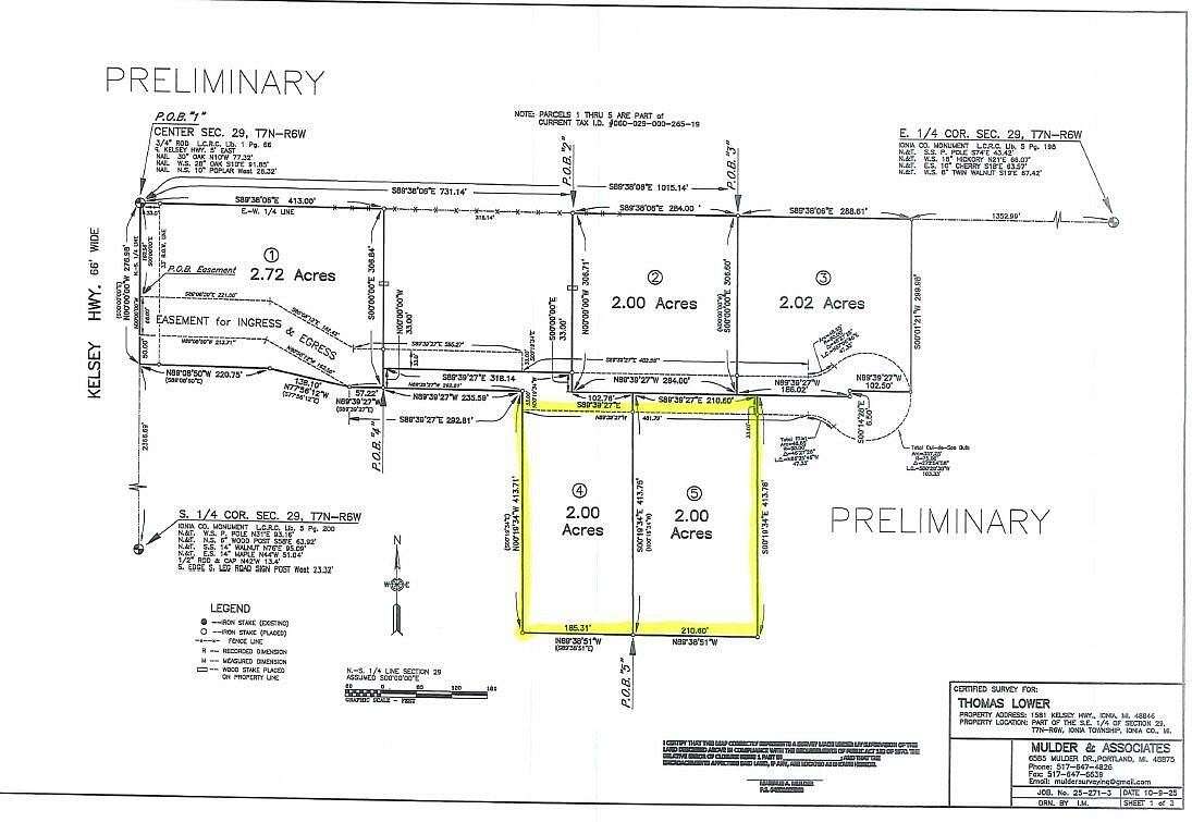 4 Acres of Land for Sale in Ionia, Michigan
