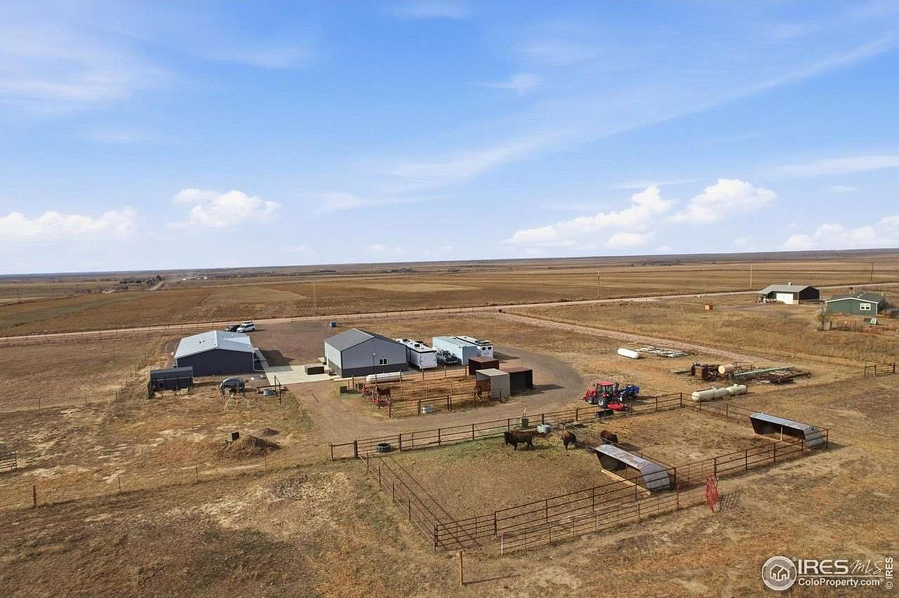 10 Acres of Land with Home for Sale in Briggsdale, Colorado