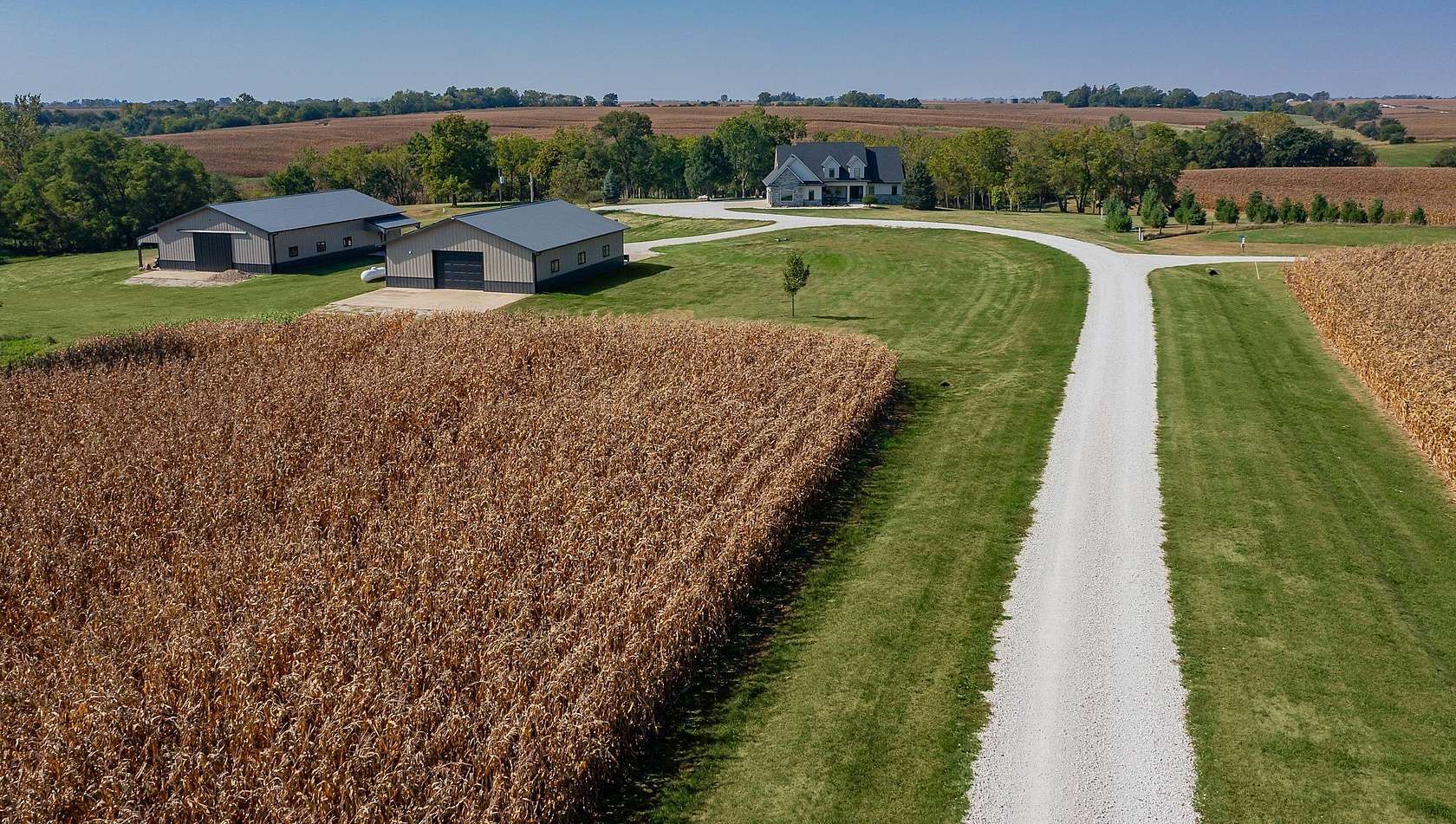 105 Acres of Agricultural Land with Home for Sale in Earlham, Iowa