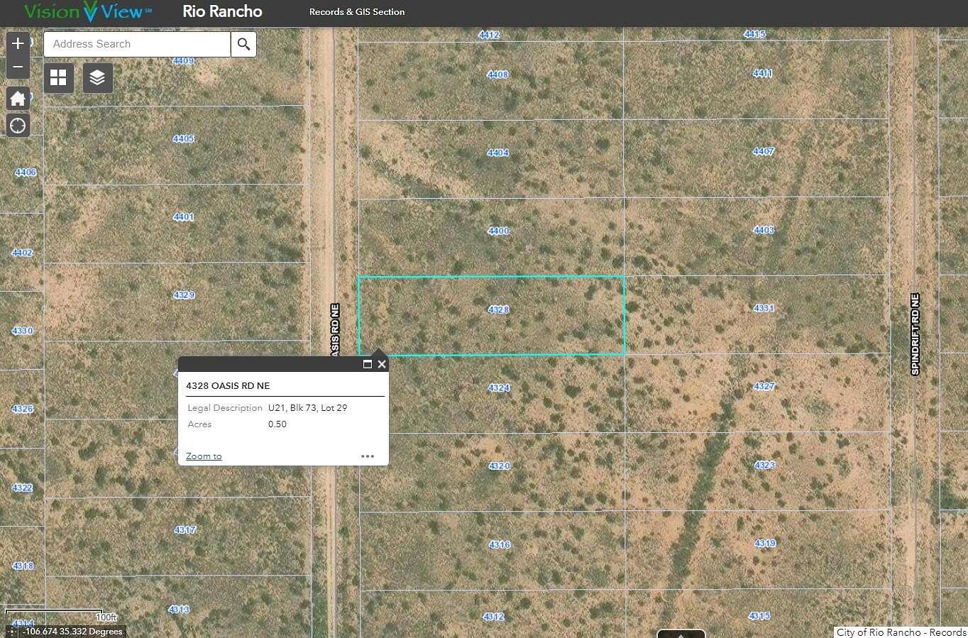 0.5 Acres of Land for Sale in Rio Rancho, New Mexico