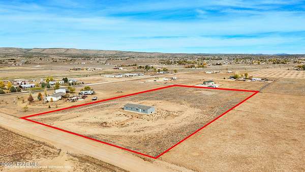 5 Acres of Residential Land with Home for Sale in Paulden, Arizona