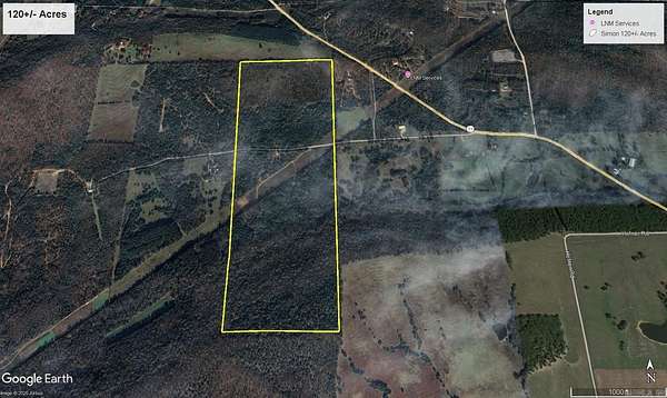 120 Acres of Recreational Land for Auction in Beebe, Arkansas