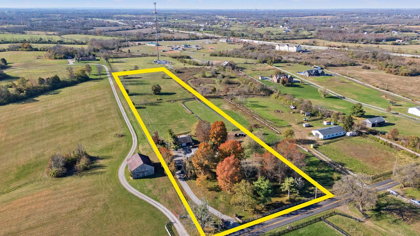 5.86 Acres of Land with Home for Sale in Nicholasville, Kentucky