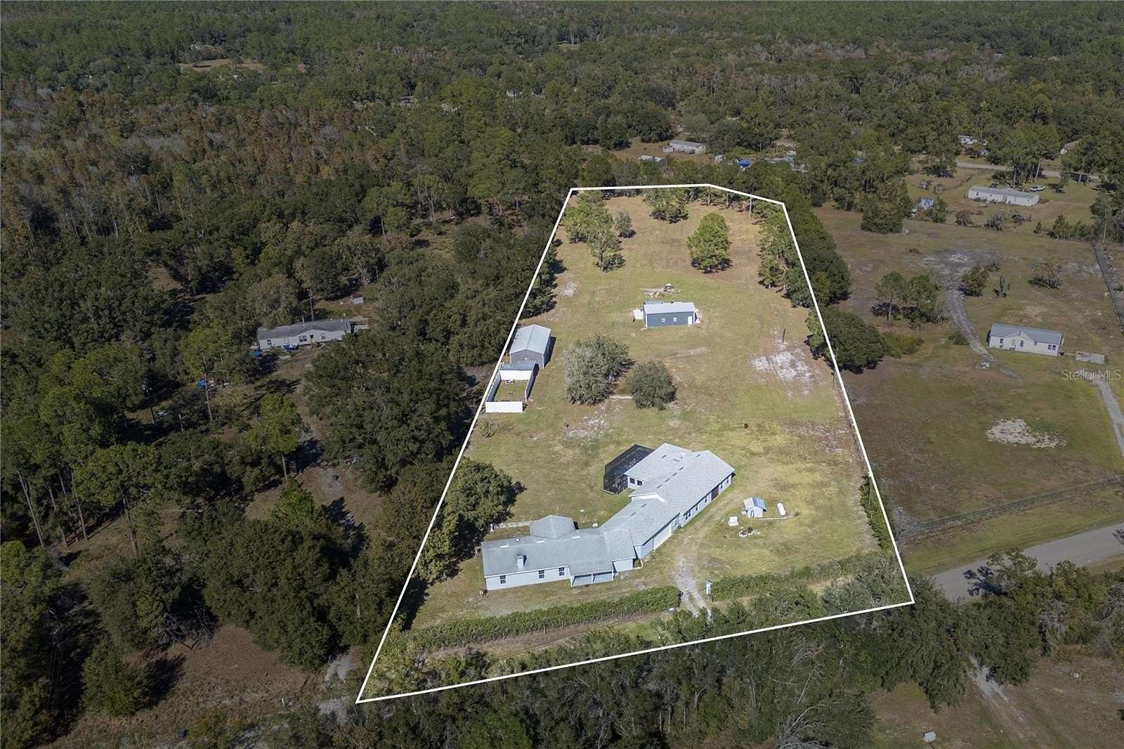 5.16 Acres of Residential Land with Home for Sale in Lakeland, Florida