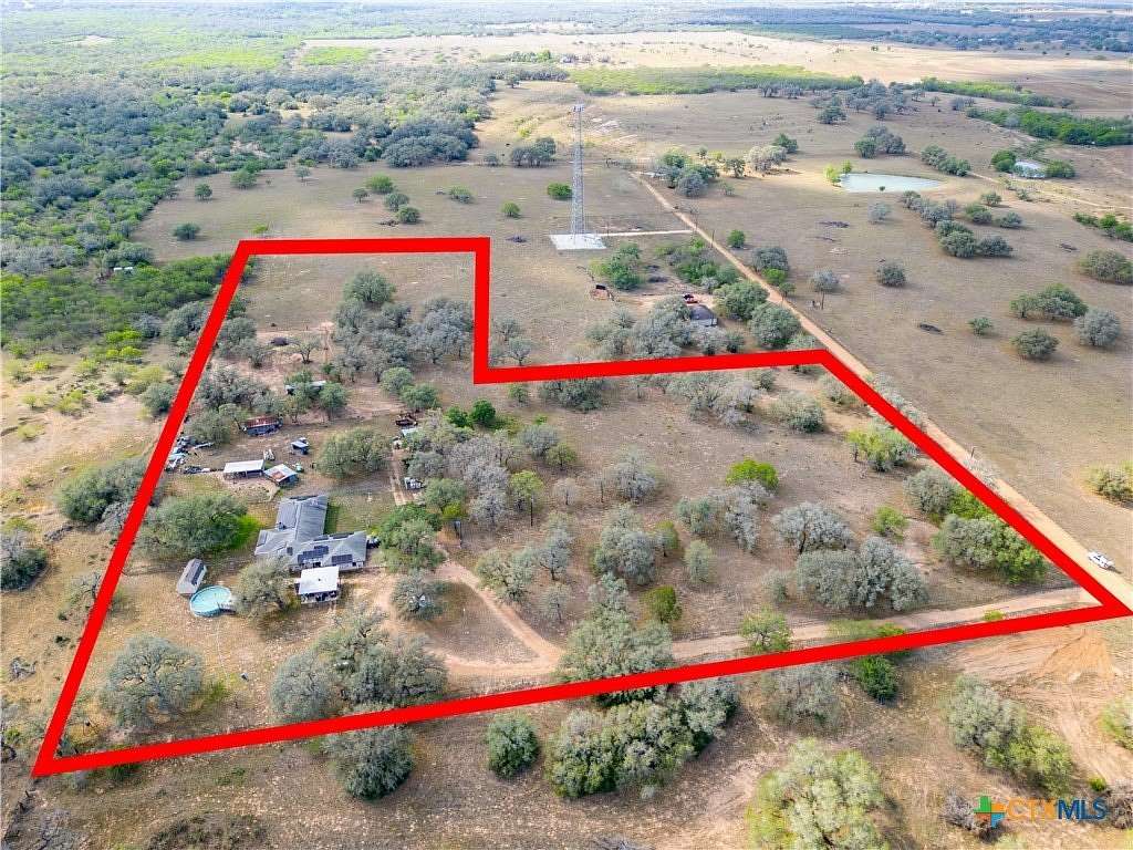 10.3 Acres of Land with Home for Sale in Cuero, Texas
