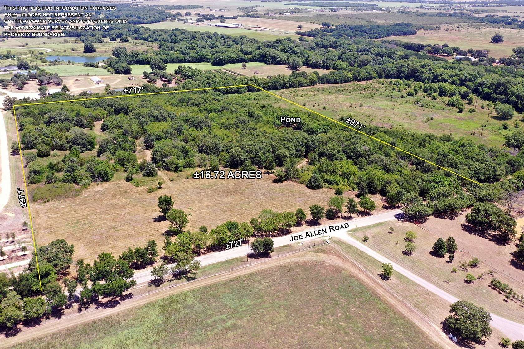 16.7 Acres of Land for Sale in Pilot Point, Texas