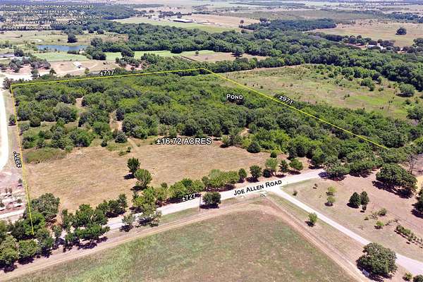 16.7 Acres of Land for Sale in Pilot Point, Texas