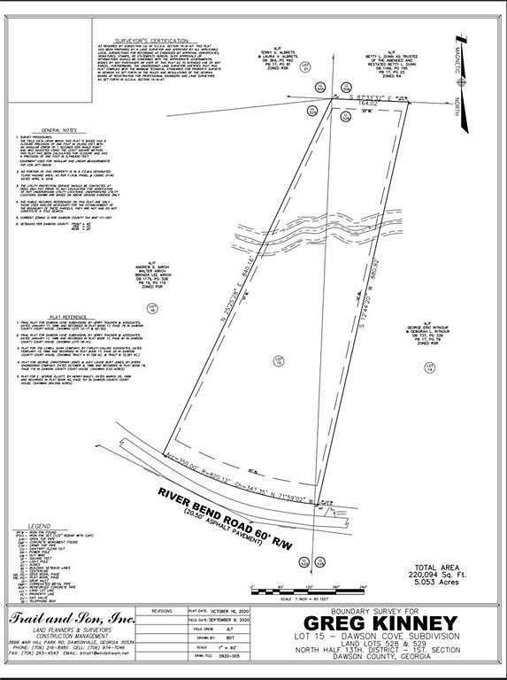 5 Acres of Residential Land for Sale in Dawsonville, Georgia