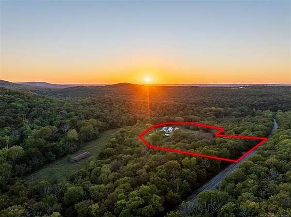 7.27 Acres of Residential Land with Home for Sale in Cookson, Oklahoma