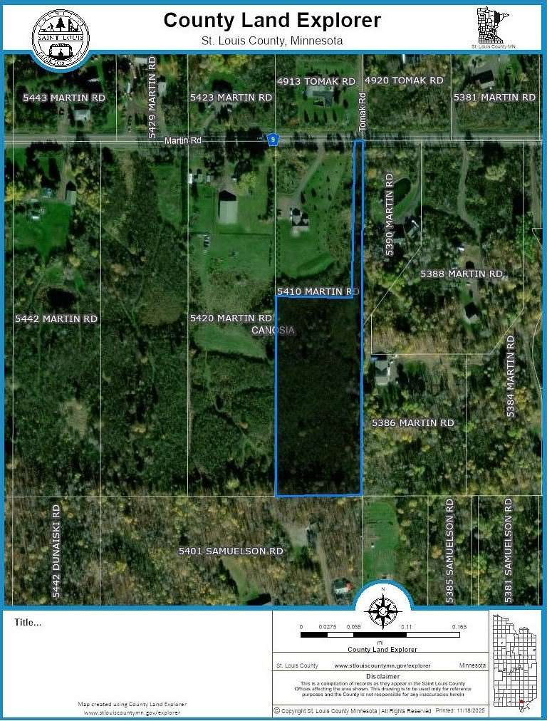 5.5 Acres of Residential Land for Sale in Duluth, Minnesota