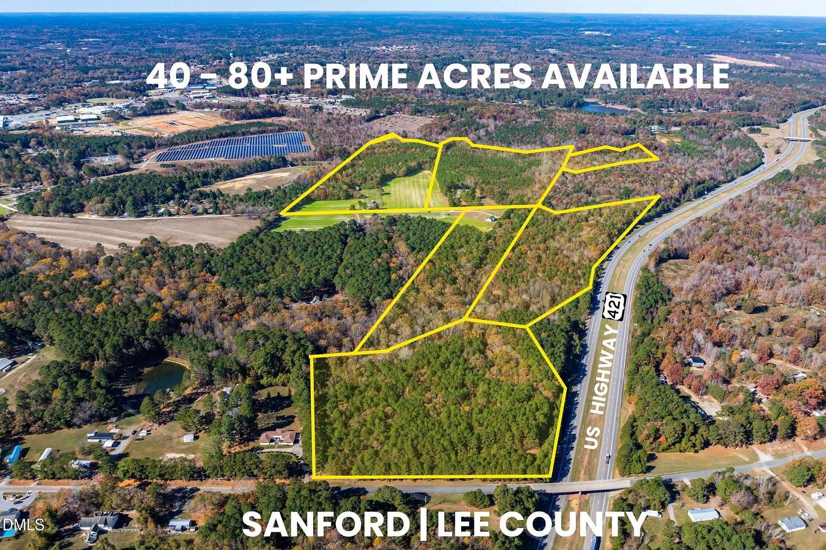 45 Acres of Recreational Land for Sale in Sanford, North Carolina