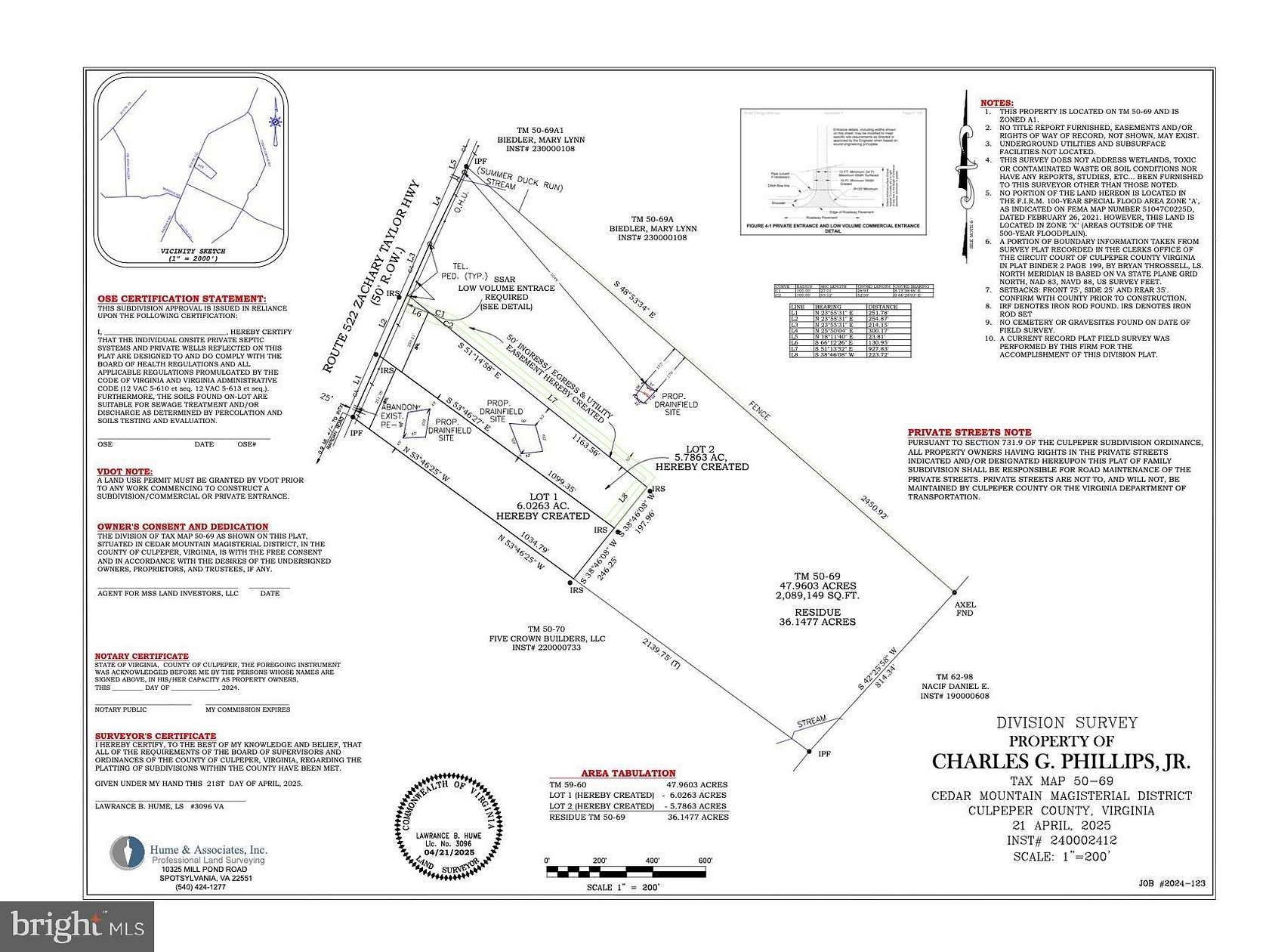5.78 Acres of Land for Sale in Culpeper, Virginia