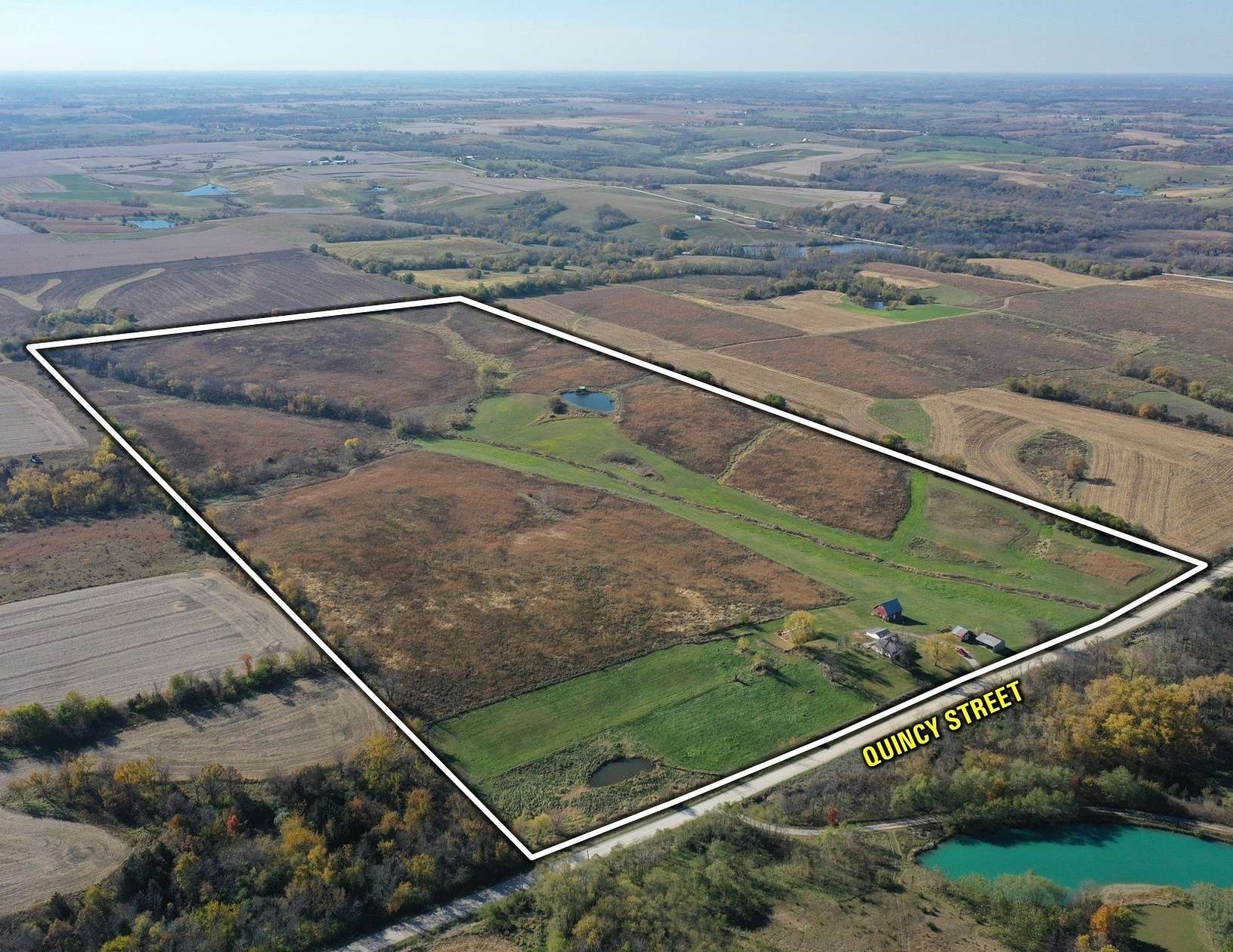 80 Acres of Land with Home for Sale in Milo, Iowa