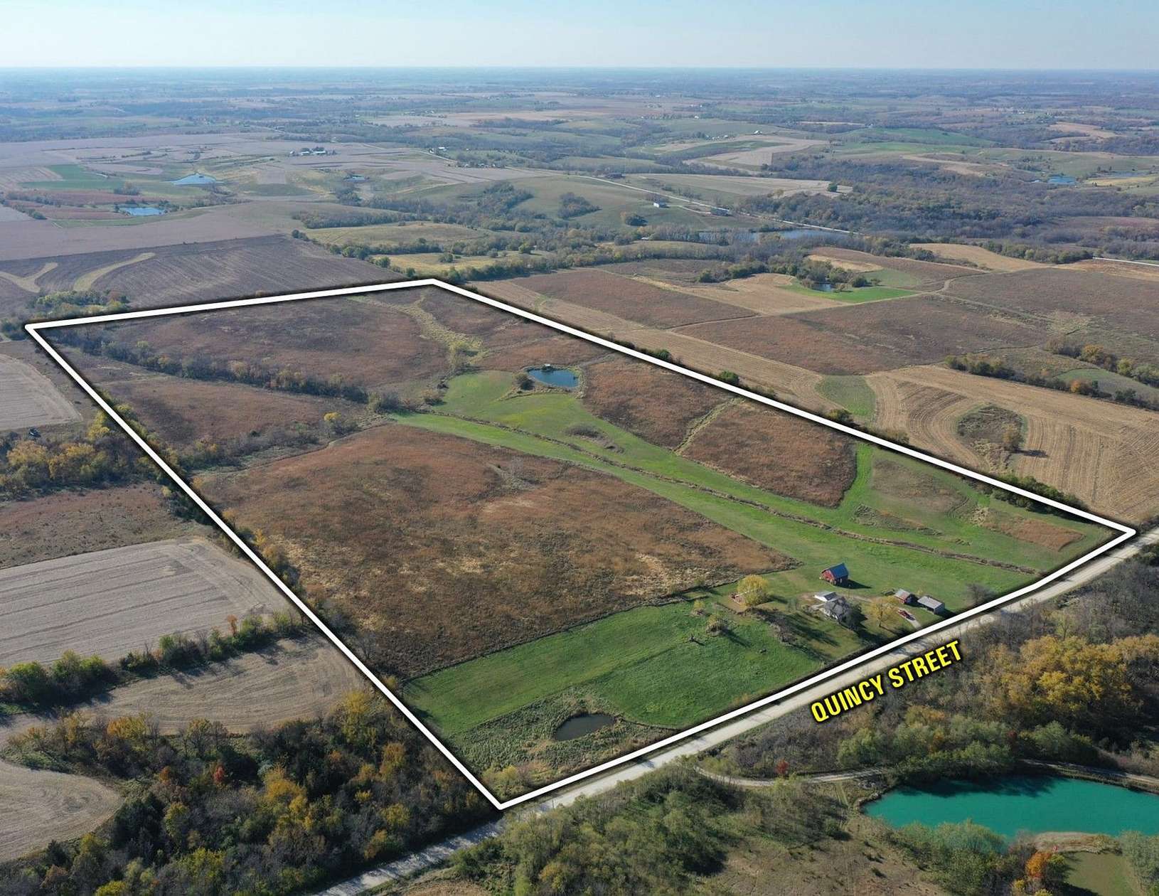 80 Acres of Land with Home for Sale in Milo, Iowa