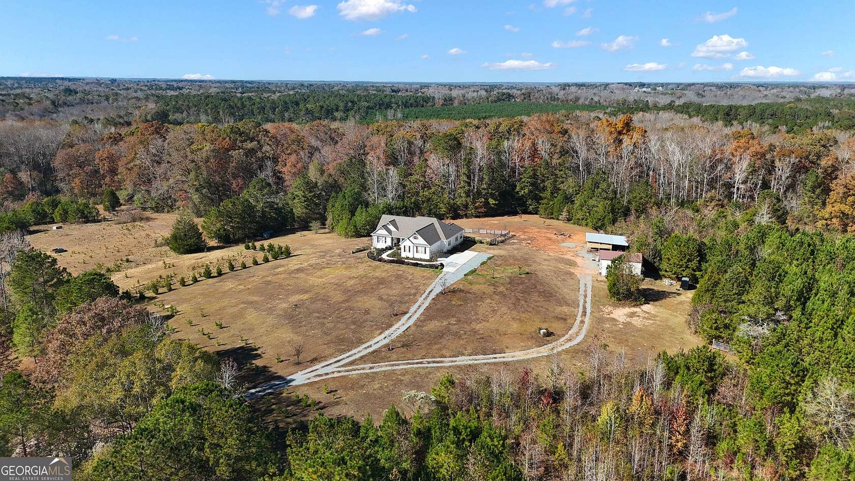 33.3 Acres of Land with Home for Sale in Woodbury, Georgia
