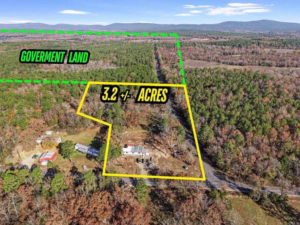 3.2 Acres of Land with Home for Sale in Story, Arkansas