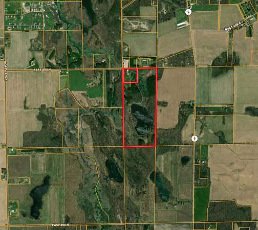 68 Acres of Recreational Land with Home for Sale in Pierceton, Indiana