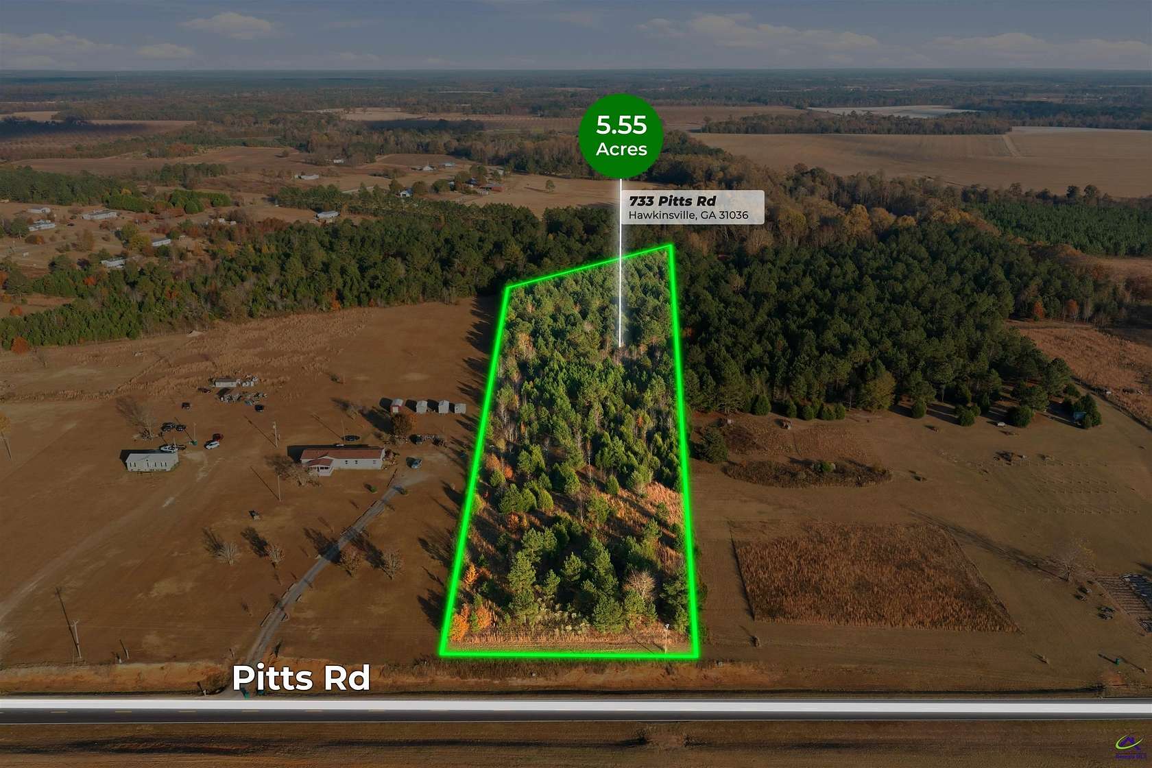 5.55 Acres of Land for Sale in Hawkinsville, Georgia