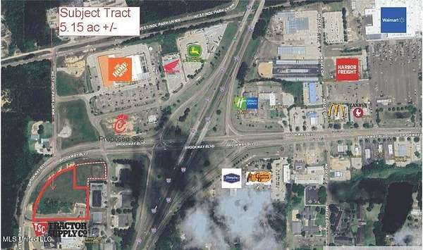 5.15 Acres of Mixed-Use Land for Sale in Brookhaven, Mississippi
