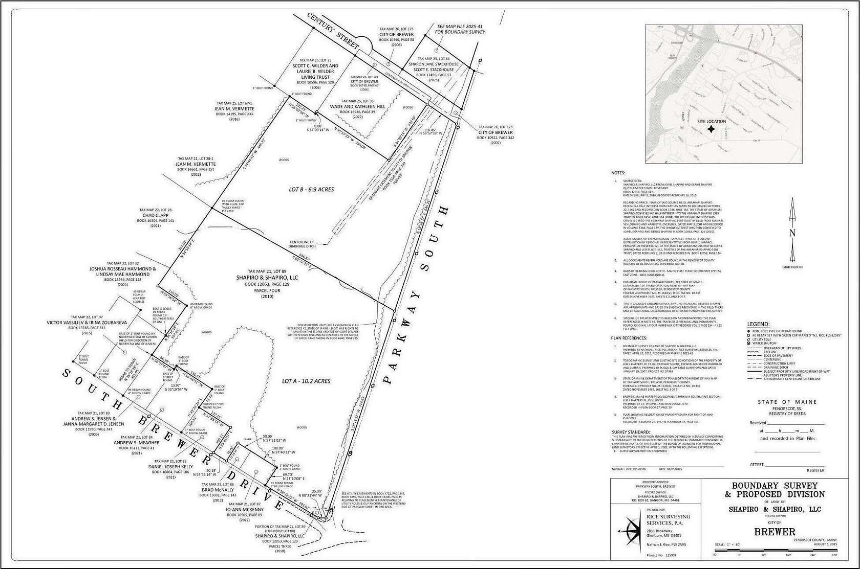 6.9 Acres of Land for Sale in Brewer, Maine