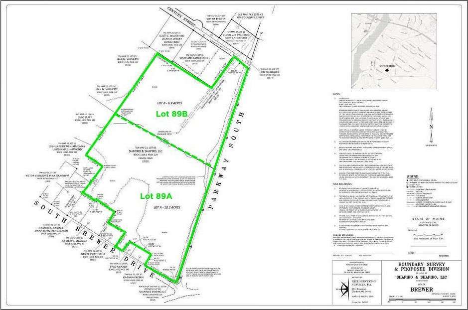 6.9 Acres of Land for Sale in Brewer, Maine