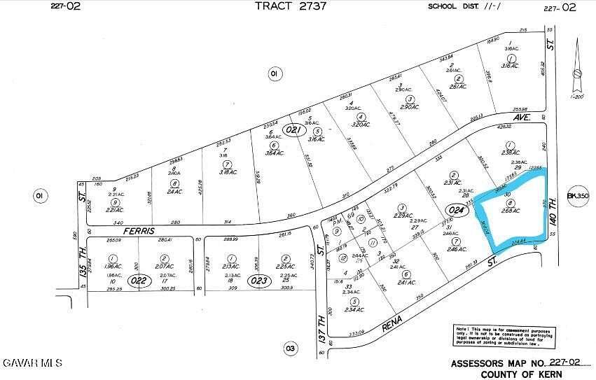 2.68 Acres of Residential Land for Sale in California City, California